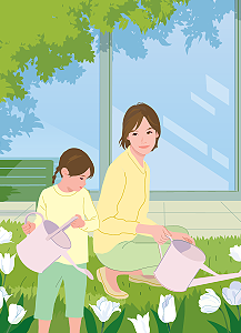 駒田寿郎の女性イラスト　季刊誌「だん」表紙