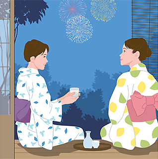 駒田寿郎の女性イラスト　季刊誌「ニットクニュース」表紙