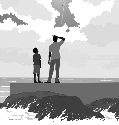 週刊文春小説挿絵