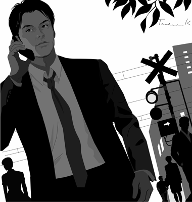 週刊文春小説挿絵