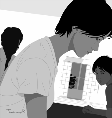 週刊文春小説挿絵