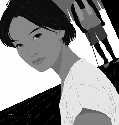 週刊文春小説挿絵